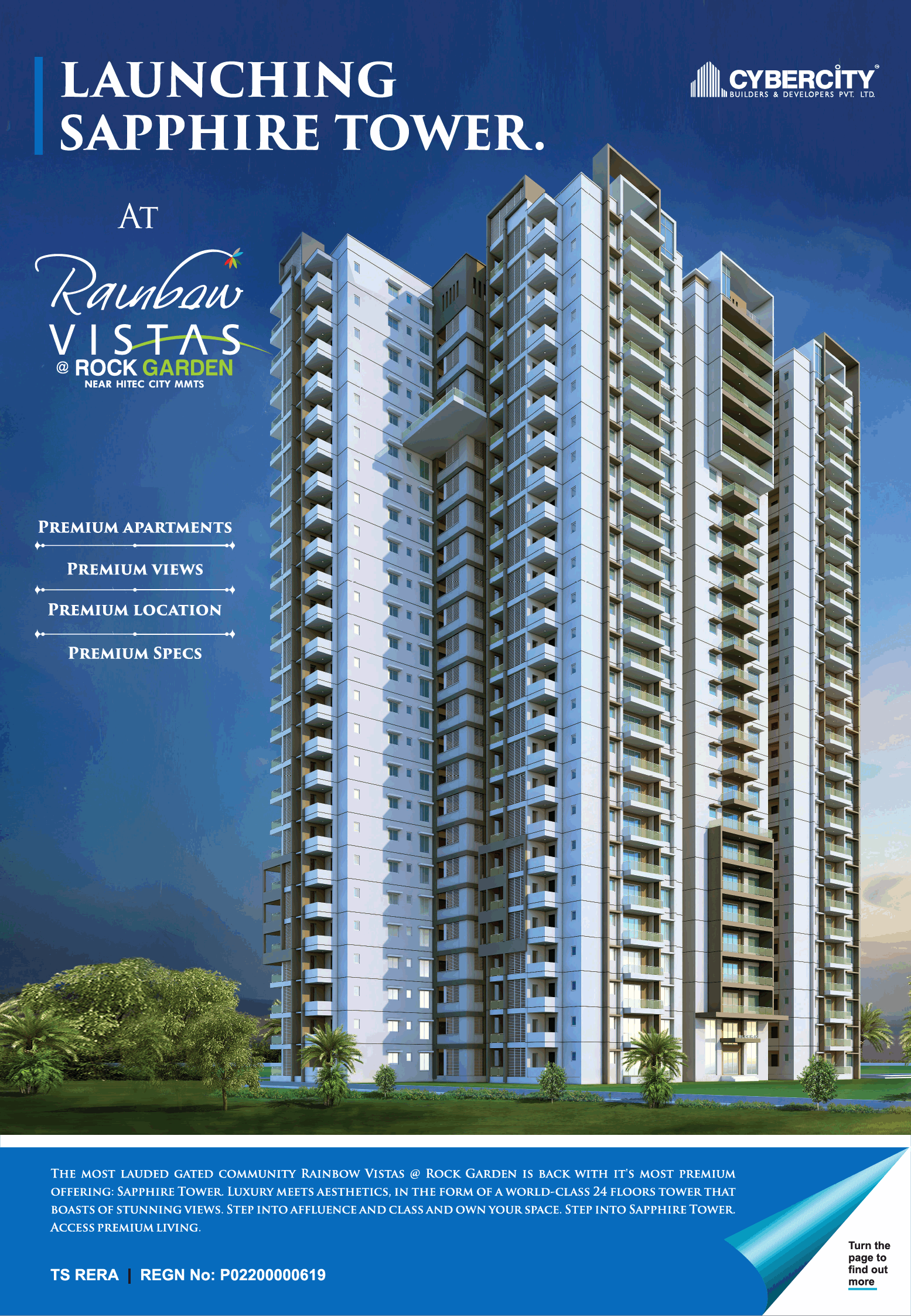 Launching Sapphire Tower at Cybercity Rainbow Vistas Rock Gardens, Hyderabad